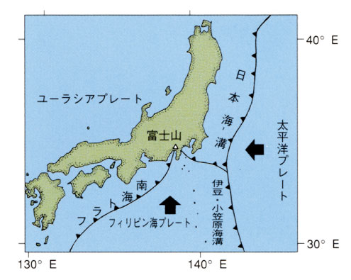 富士山の位置と形